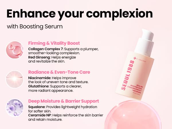 K-SECRET Seoul 1988 serum applied as glow base before makeup