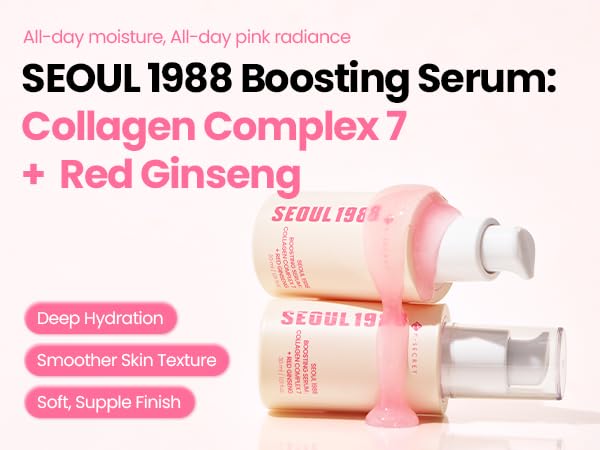 K-SECRET Seoul 1988 serum being pumped for fast absorption, non-greasy feel