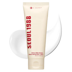 K-SECRET Seoul 1988 snail mucin cream bottle close-up for non-greasy hydration.