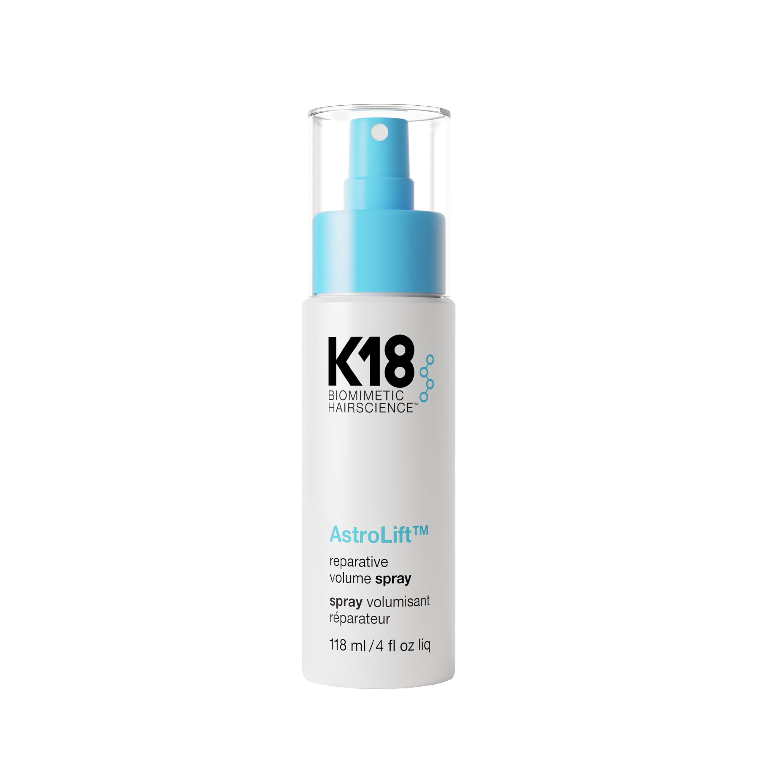 K18 AstroLift reparative volume spray bottle for lifted roots and fullness