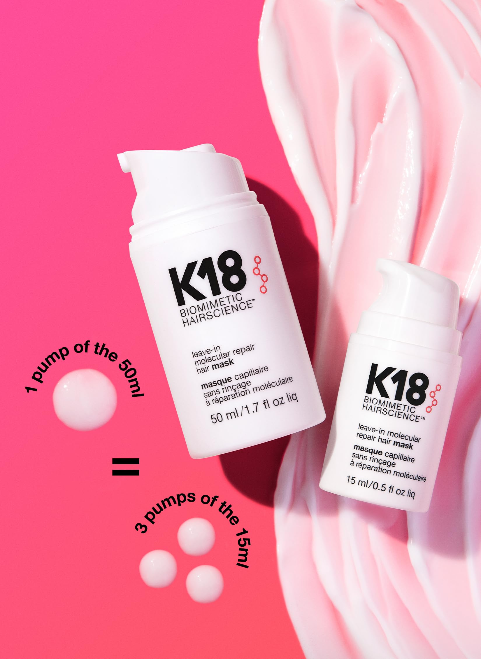 K18 Mini closeup-peptide reveals the patented K18Peptide in action for renewal.