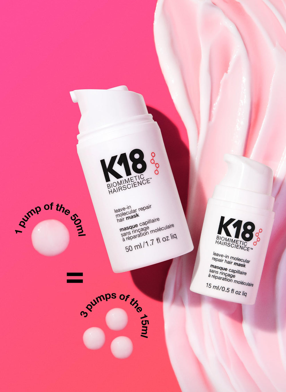 K18 Mini closeup-peptide reveals the patented K18Peptide in action for renewal.
