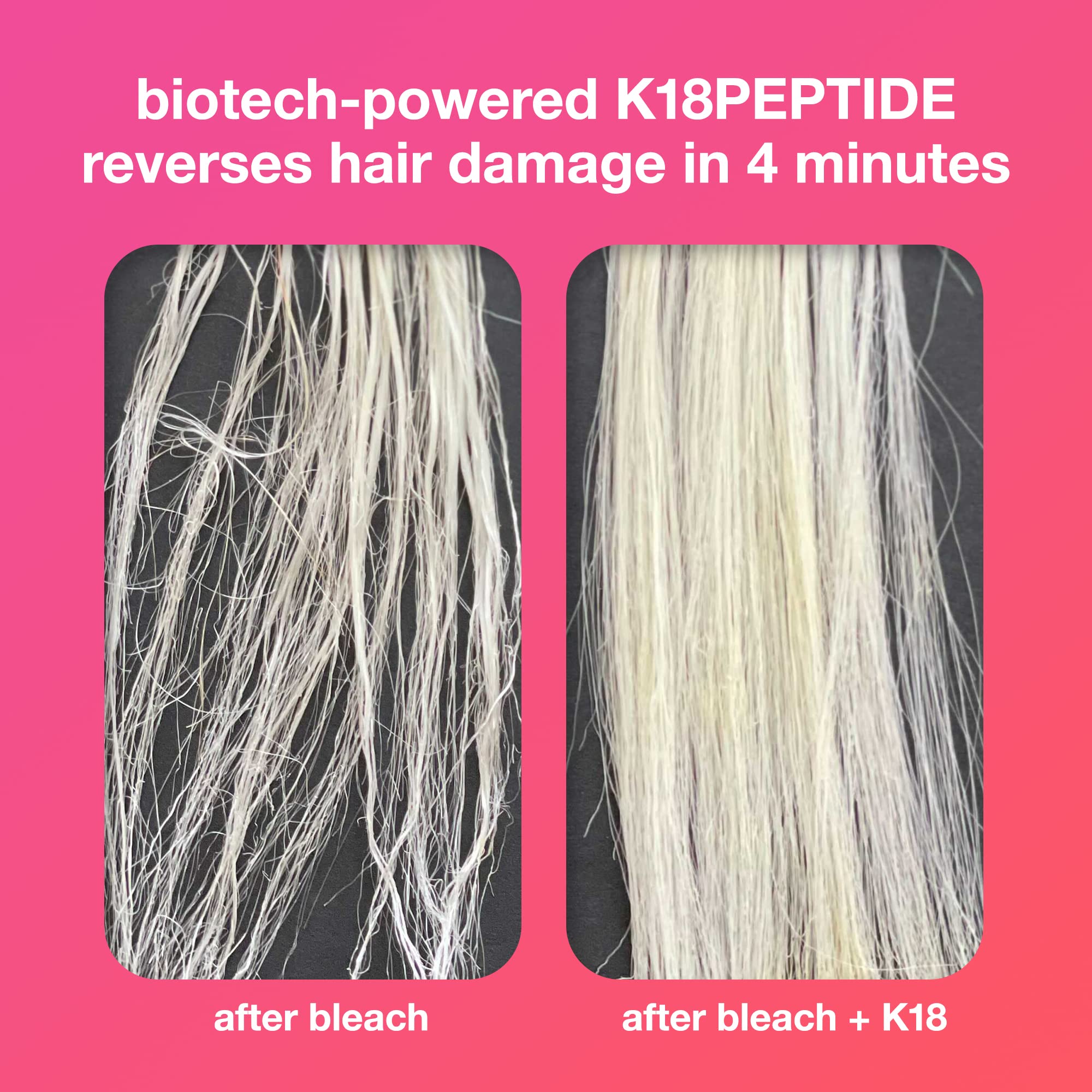 K18 Mini texture-cream ready to nourish damaged strands with a lightweight feel.