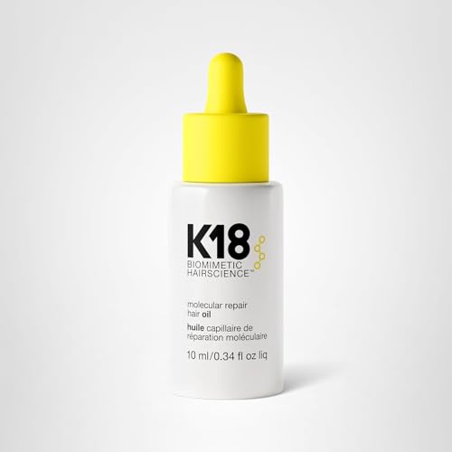 K18 Molecular Repair Hair Oil travel-size bottle for easy packing