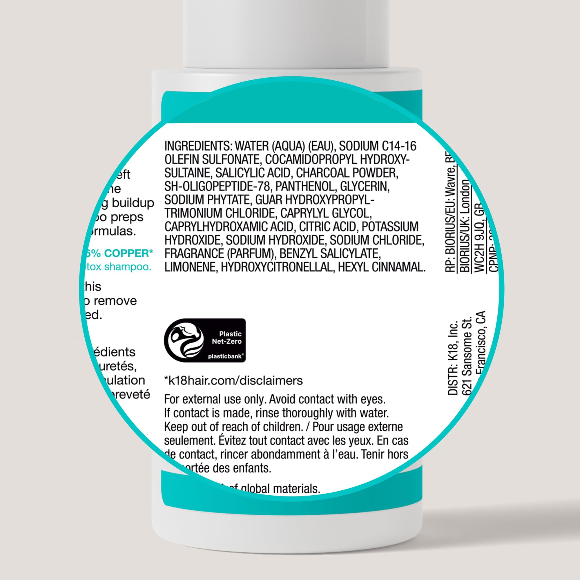K18 PEPTIDE PREP Detox scalp closeup signals thorough removal of residue for refreshed hair.