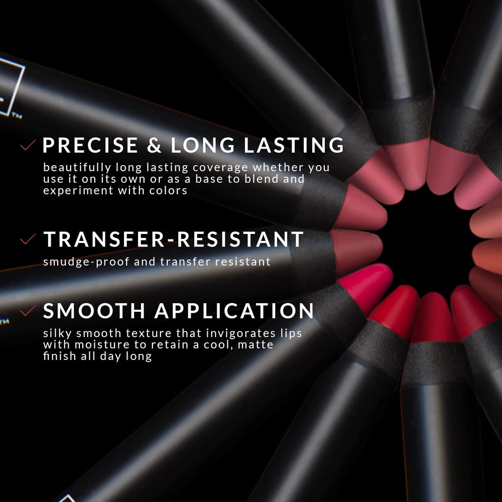 K7L Lipsilk Matte Lip Crayon application captures easy layering for customizable color.