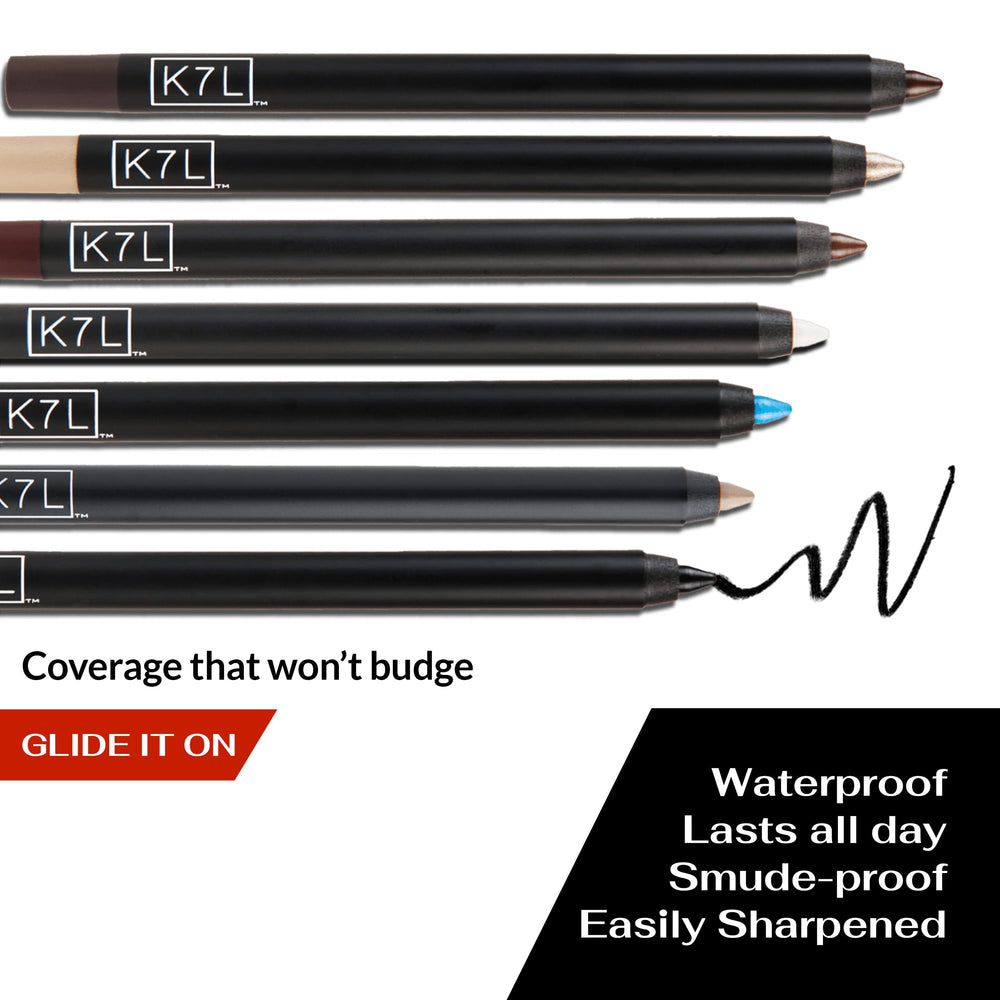 K7L White Eyeliner Waterline waterproof formula offers reliable wear despite workouts or tears moments