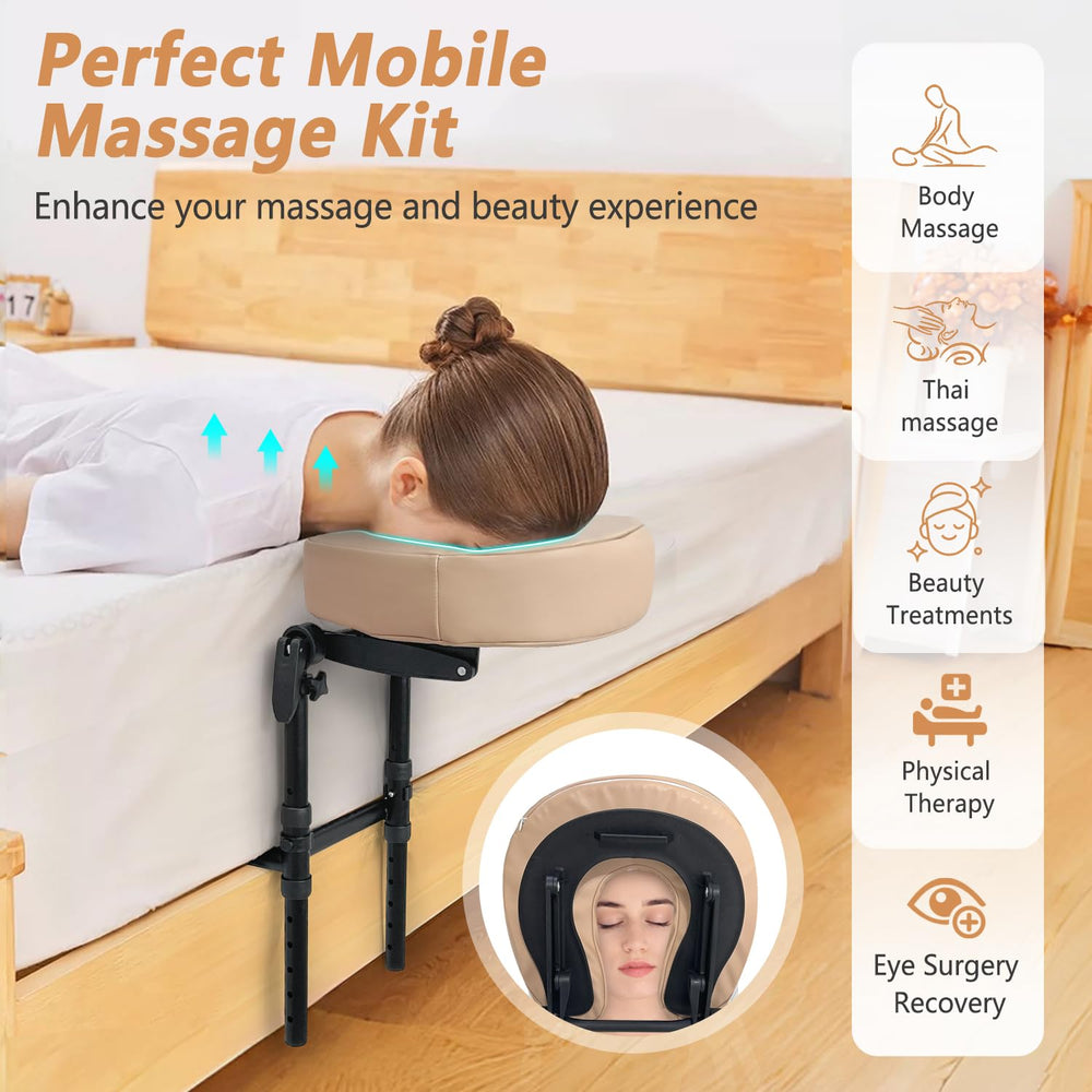 KAAMOS memory foam face pillow with PU leather cover for soft support.