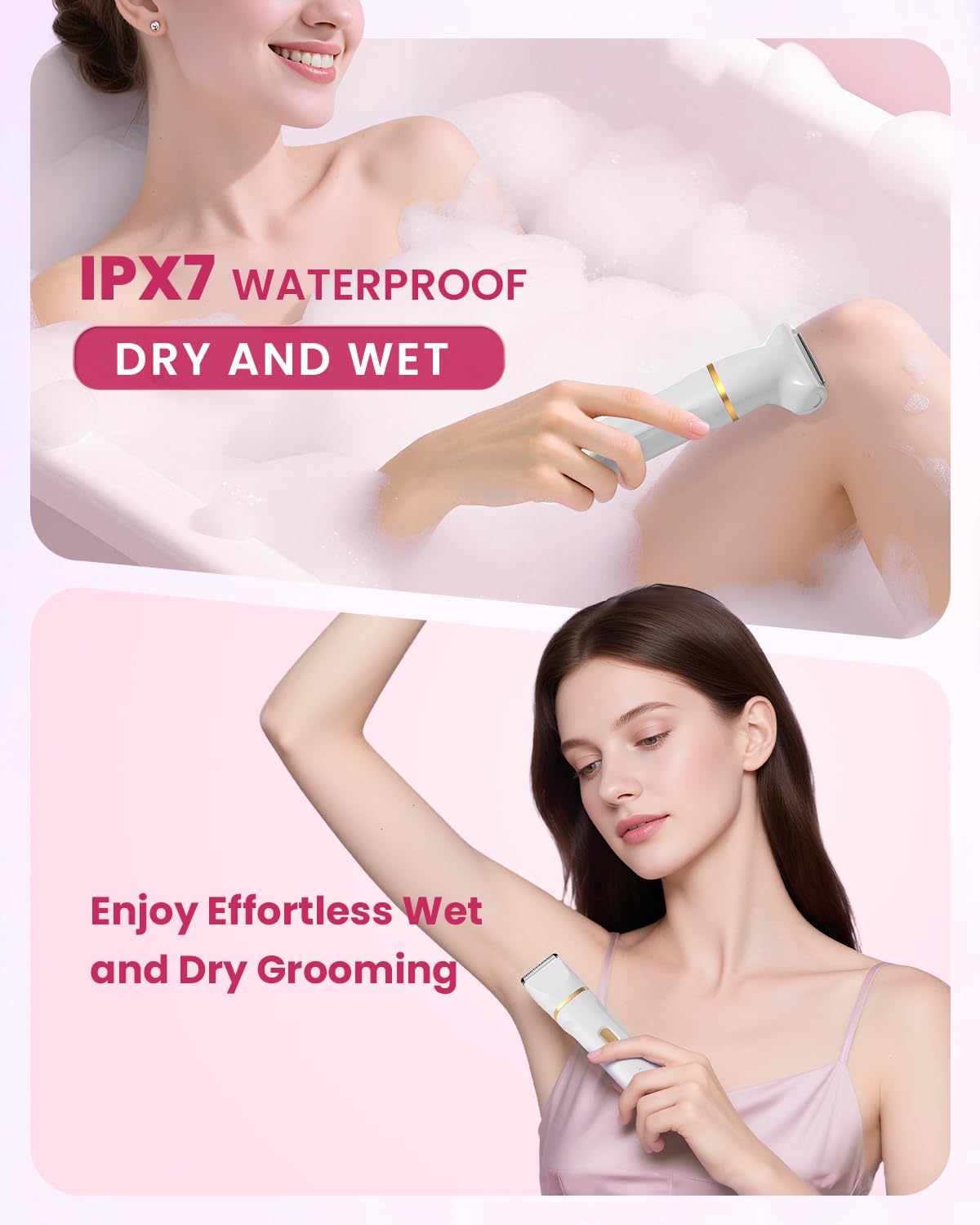 Kabowa bikini trimmer body head in use for smooth hair removal