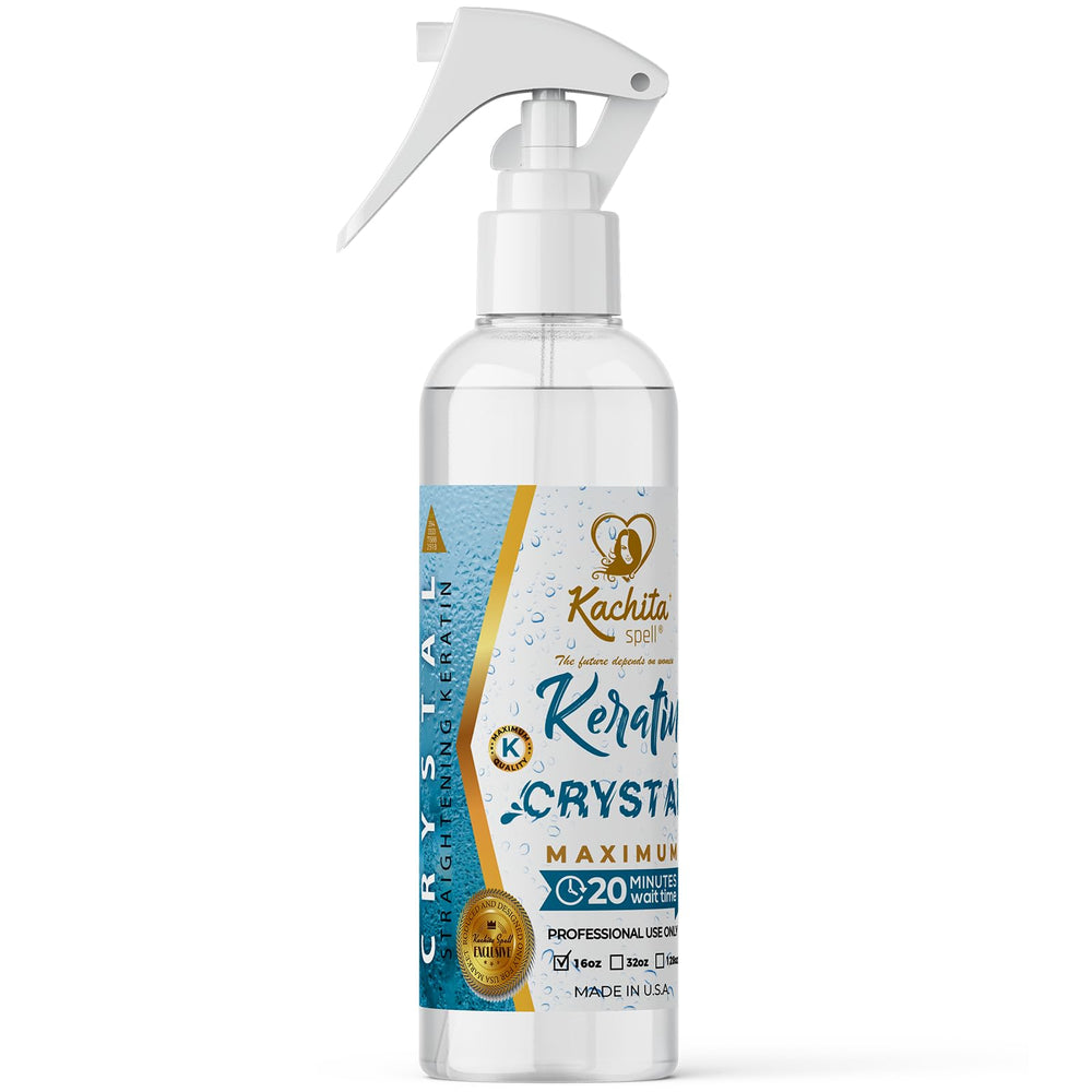 Kachita Spell Keratin Crystal Maximum before after model straight hair