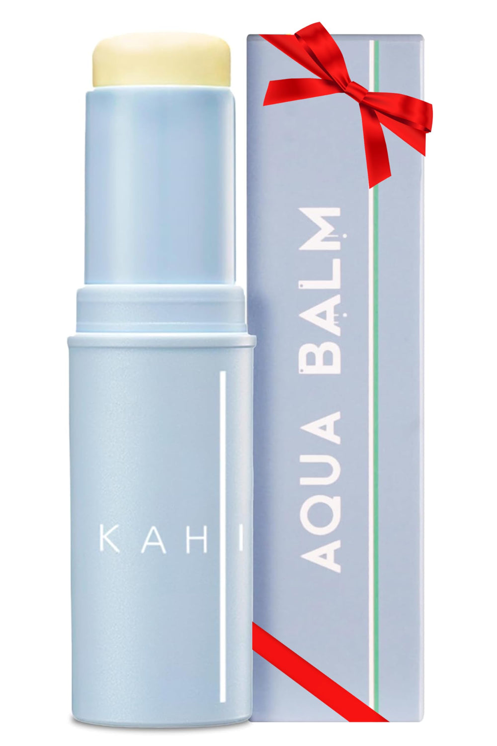 KAHI Aqua Balm Stick outer packaging showing portable sunscreen solution for daily protection.