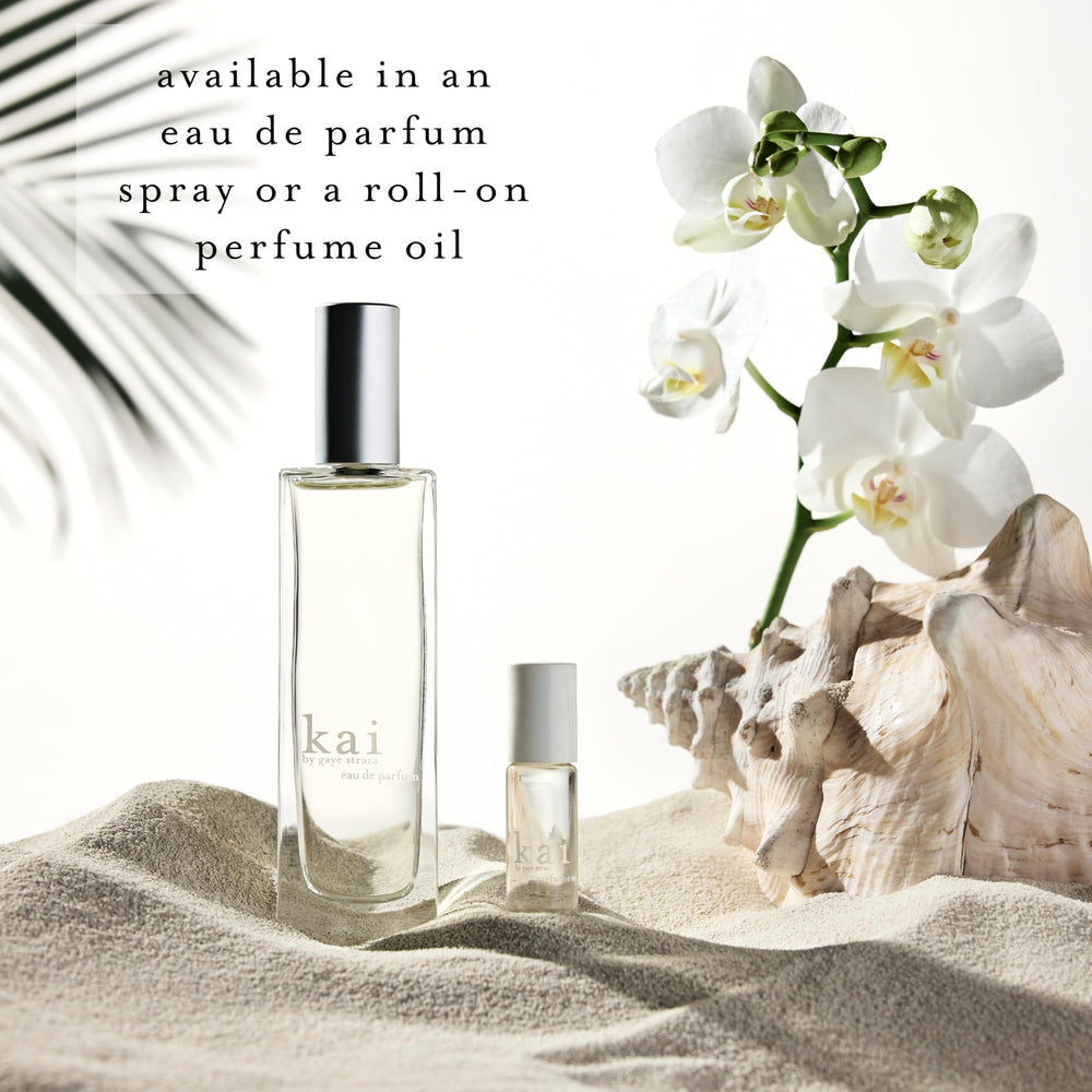 Kai body lotion applying for skin-softening massage on arm