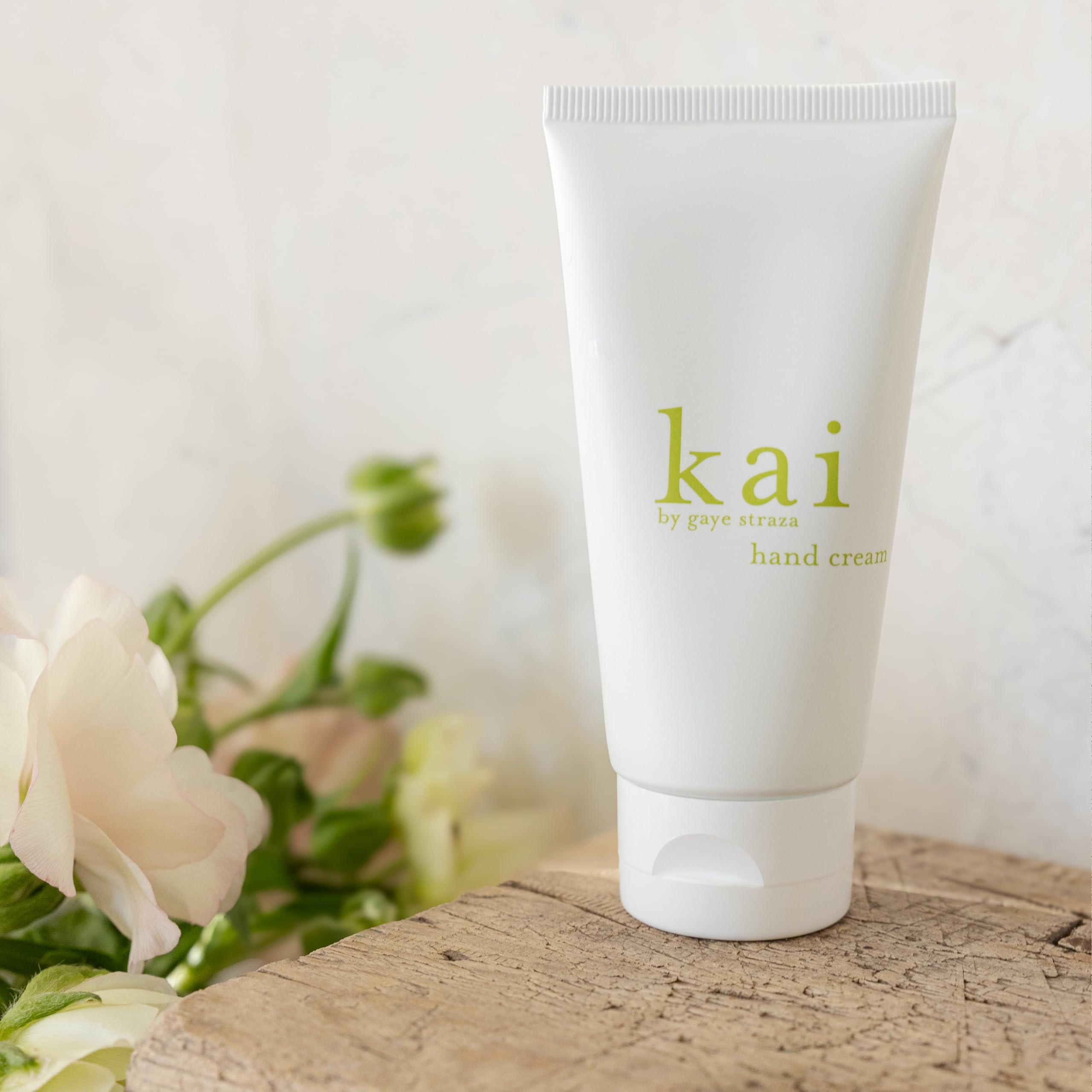 Kai Hand Cream texture application—silky, quick-absorbing formula to nourish hands.