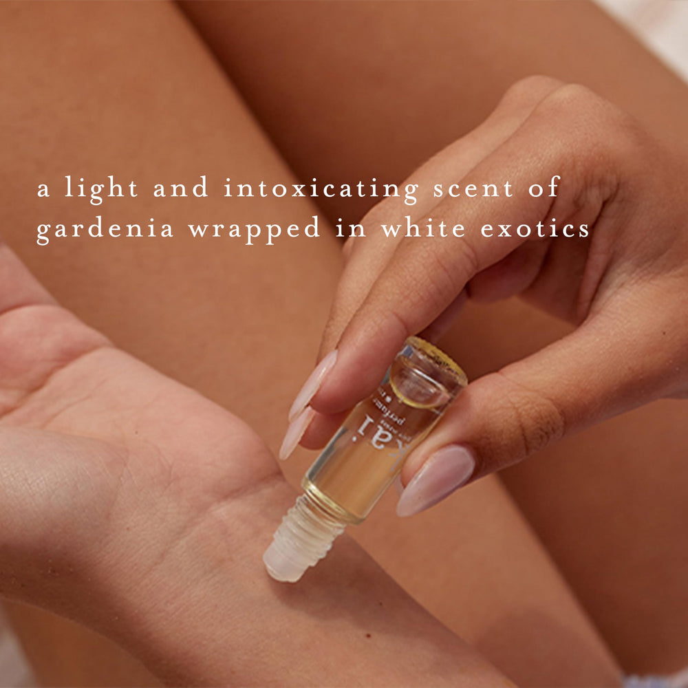 kai perfume oil brand label – premium vegan fragrance in compact roll-on