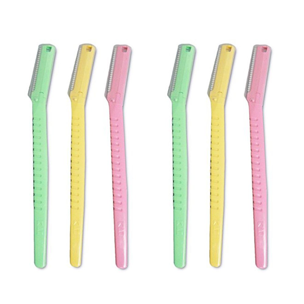 KAI Touch N Brow Eyebrow Razor blade closeup highlighting sharp stainless blade for clean edges