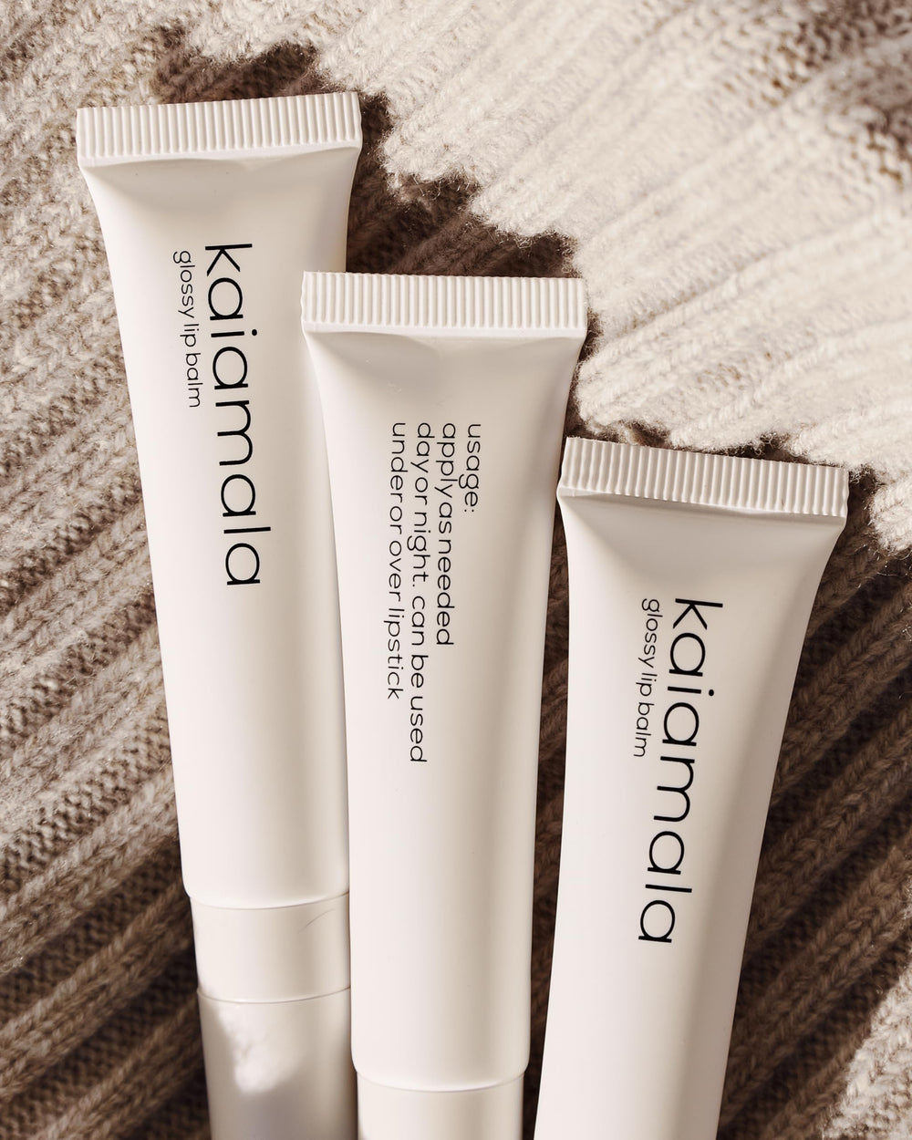 Kaiamala lip balm product shot emphasizes quick, comfortable lip care.