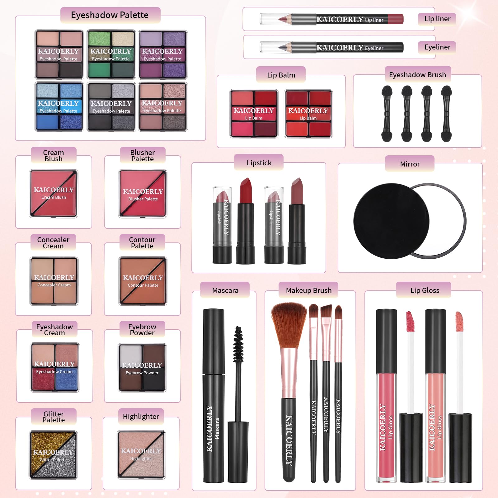 KAICOERLY eyeshadow palette rainbow colors offers versatile day-to-night looks