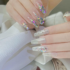 Kaipheiquan flat-back rhinestones showcase versatile shapes perfect for specialty nail designs.