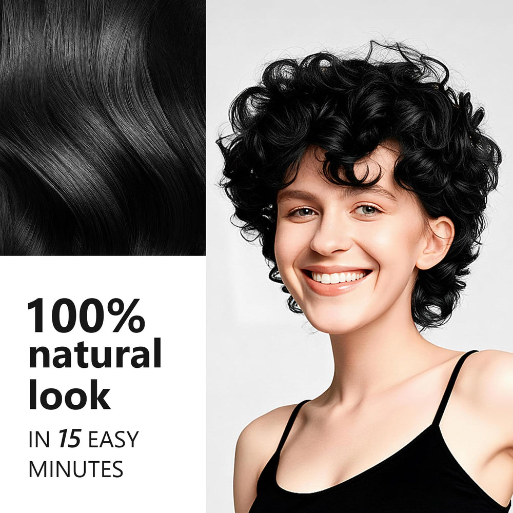 KAISASA Black Hair Dye Shampoo highlights herbal extracts nourishing hair.