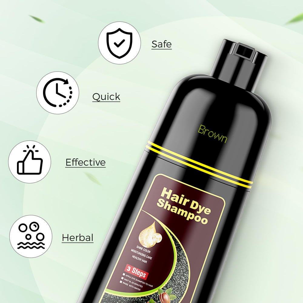 KAISASA Brown Hair Dye Shampoo suitable for both men and women in daily color care