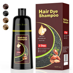 KAISASA Dark Brown Hair Dye Shampoo bottle front for quick color refresh.