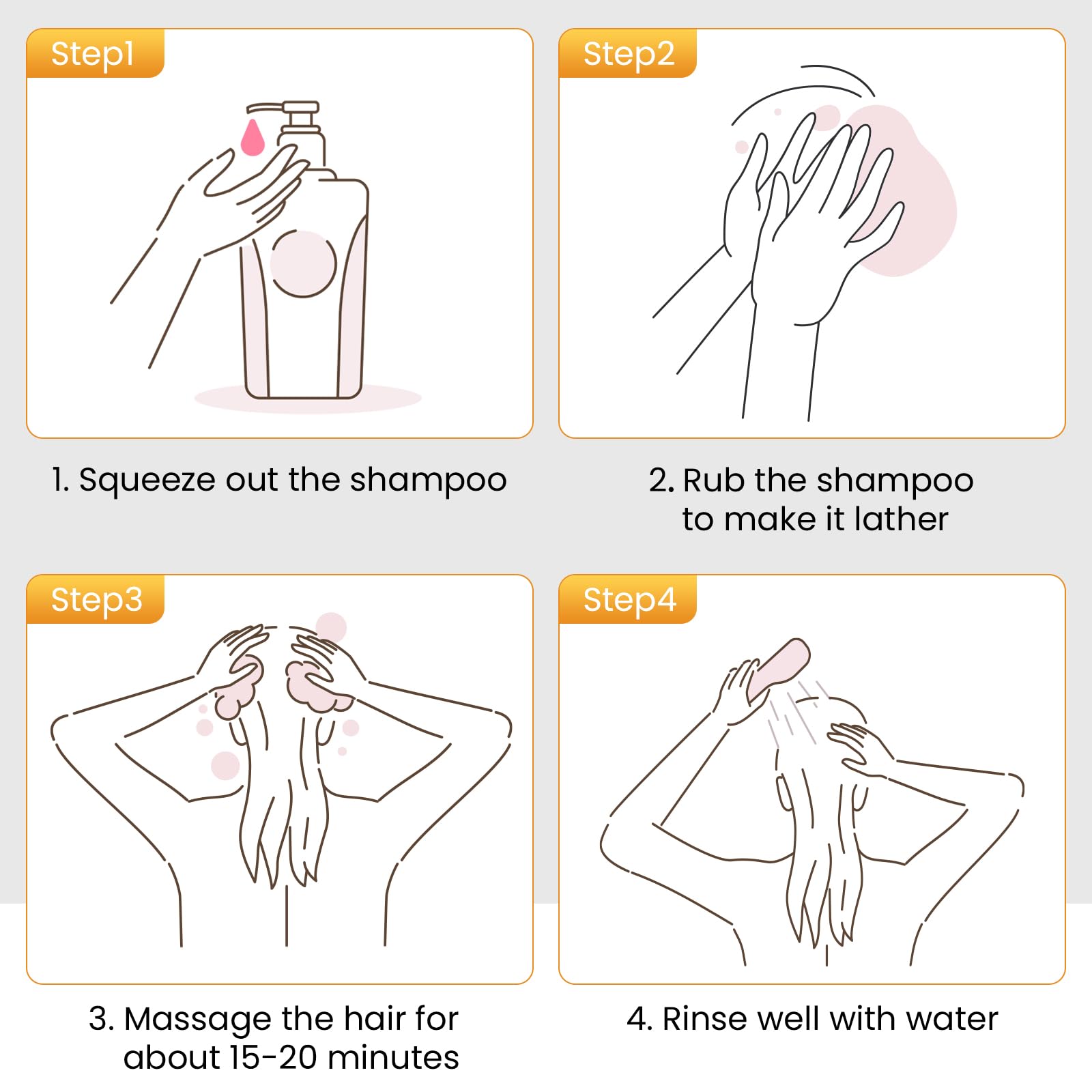KAISASA herbal ingredients highlight nourishing scalp health.