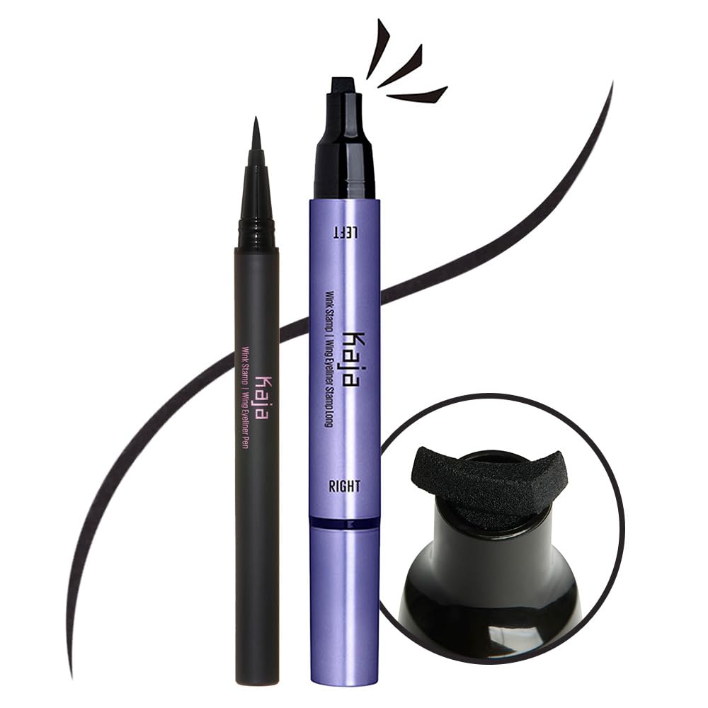 Kaja Winged Eyeliner Set packaging shows playful design, ideal for gifting and first impressions.