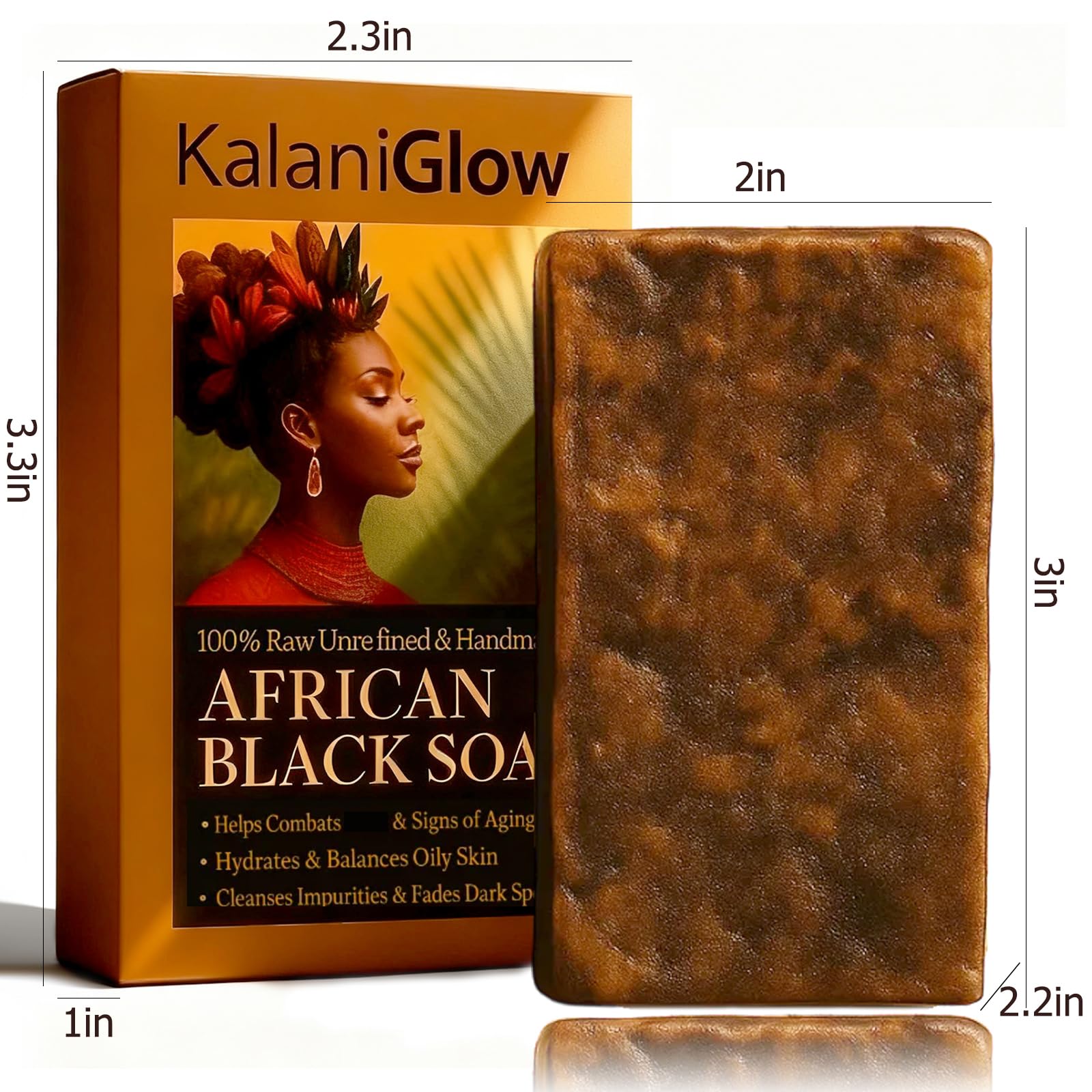 Kalani Glow bathroom routine setup featuring Kalani Glow black soap.