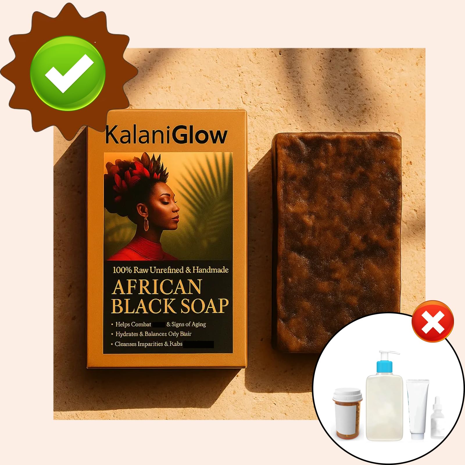 Kalani Glow soap bar longevity example showing 60+ day value.