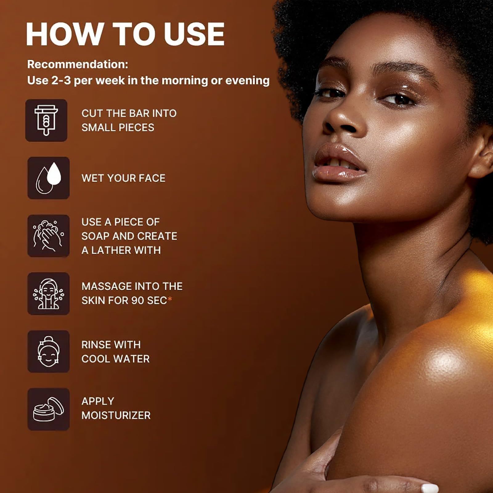 Kalani Glow Moroccan Blacks Soap pack emphasizes long-lasting value.