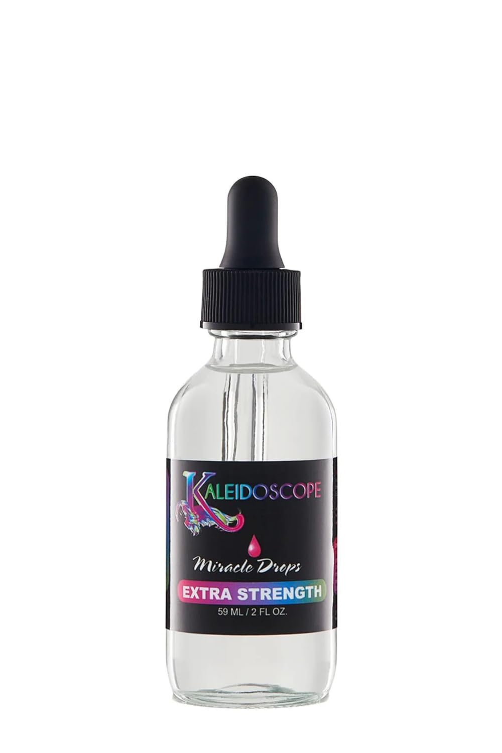 Kaleidoscope Miracle Drops Extra Strength bottle pour delivers cooling scalp refresh.