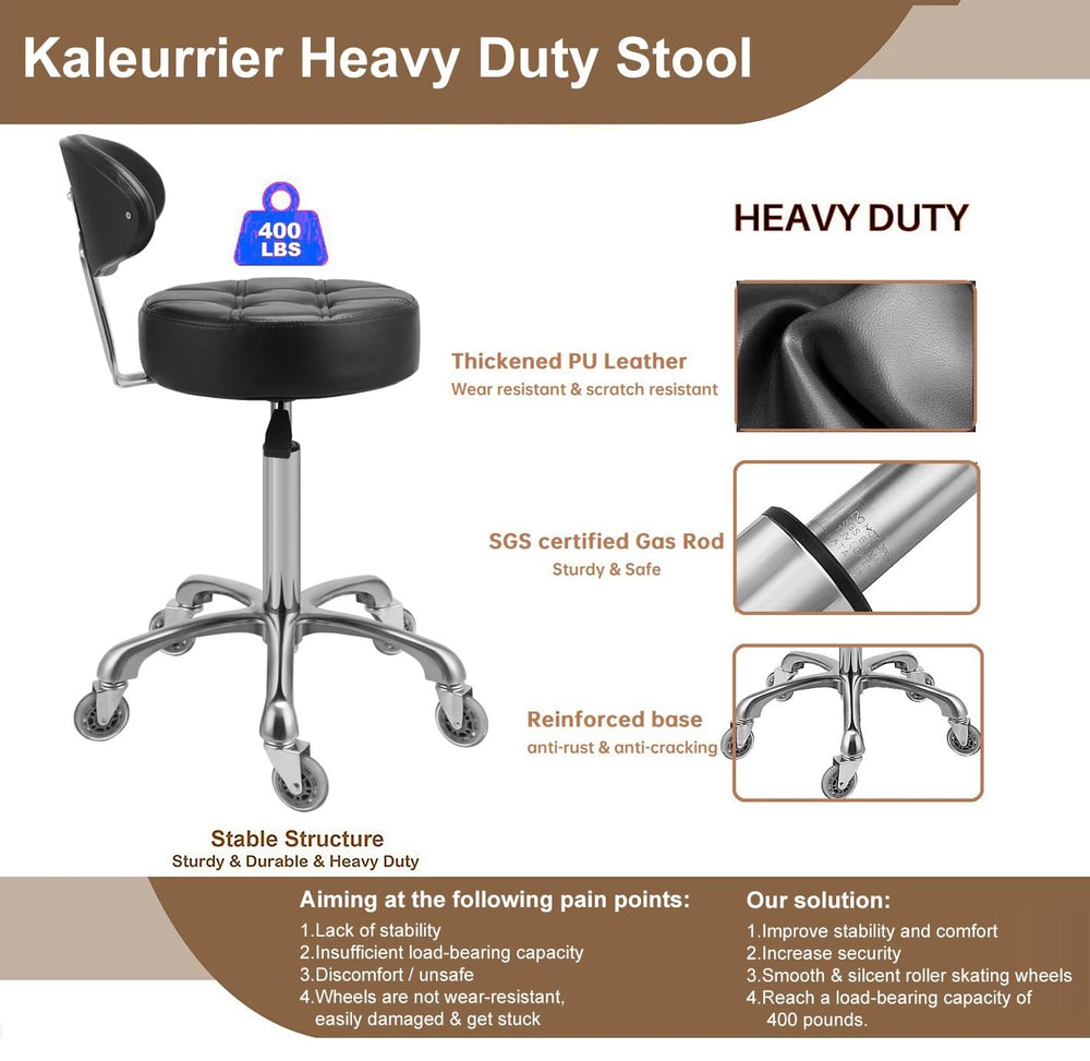 Kaleurrier swivel stool base diameter 20.5 inches for balanced support