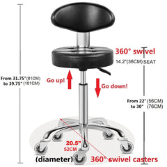 Kaleurrier swivel stool hydraulic height adjustment adapts to your desk or table