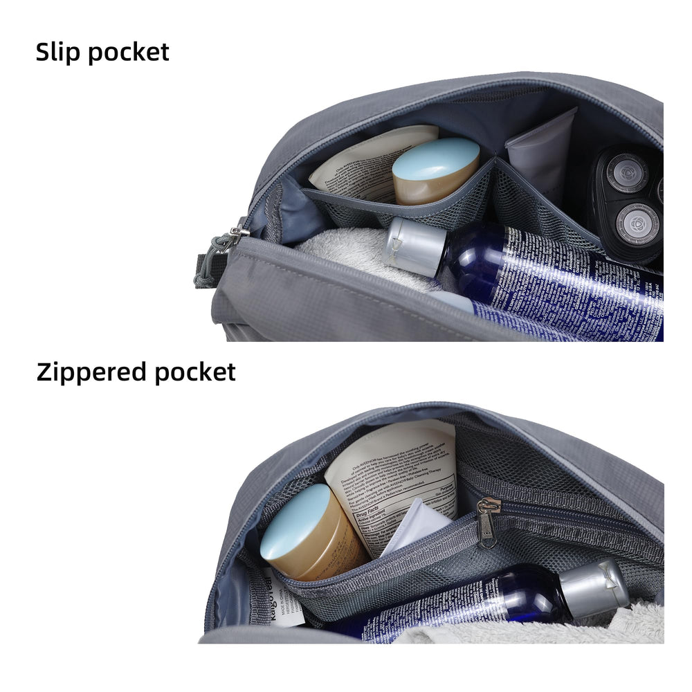 KalgoTeal side-pocket close-up for makeup and skincare organization