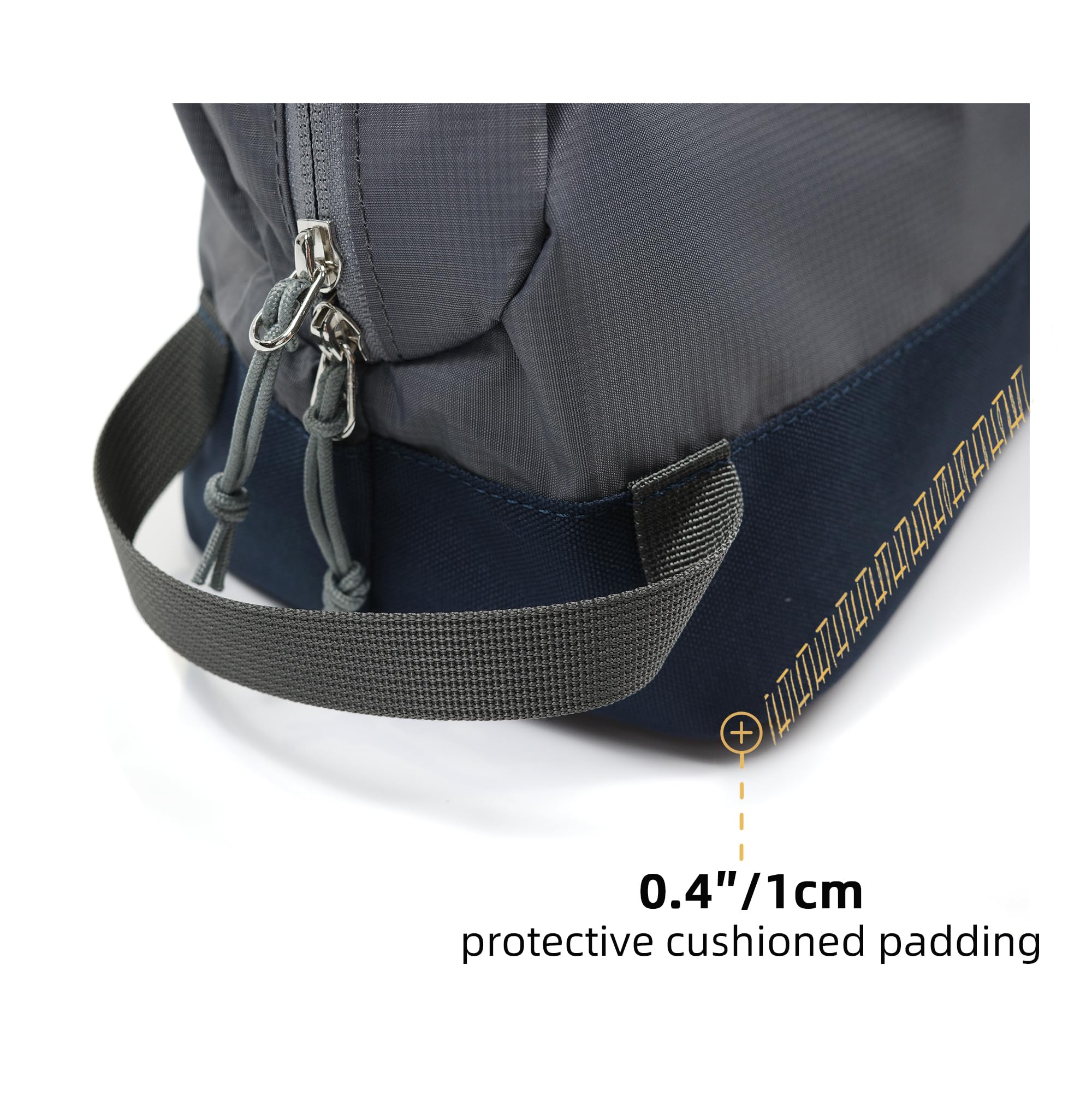 KalgoTeal wet/dry compartment close-up with TPU waterproof pocket