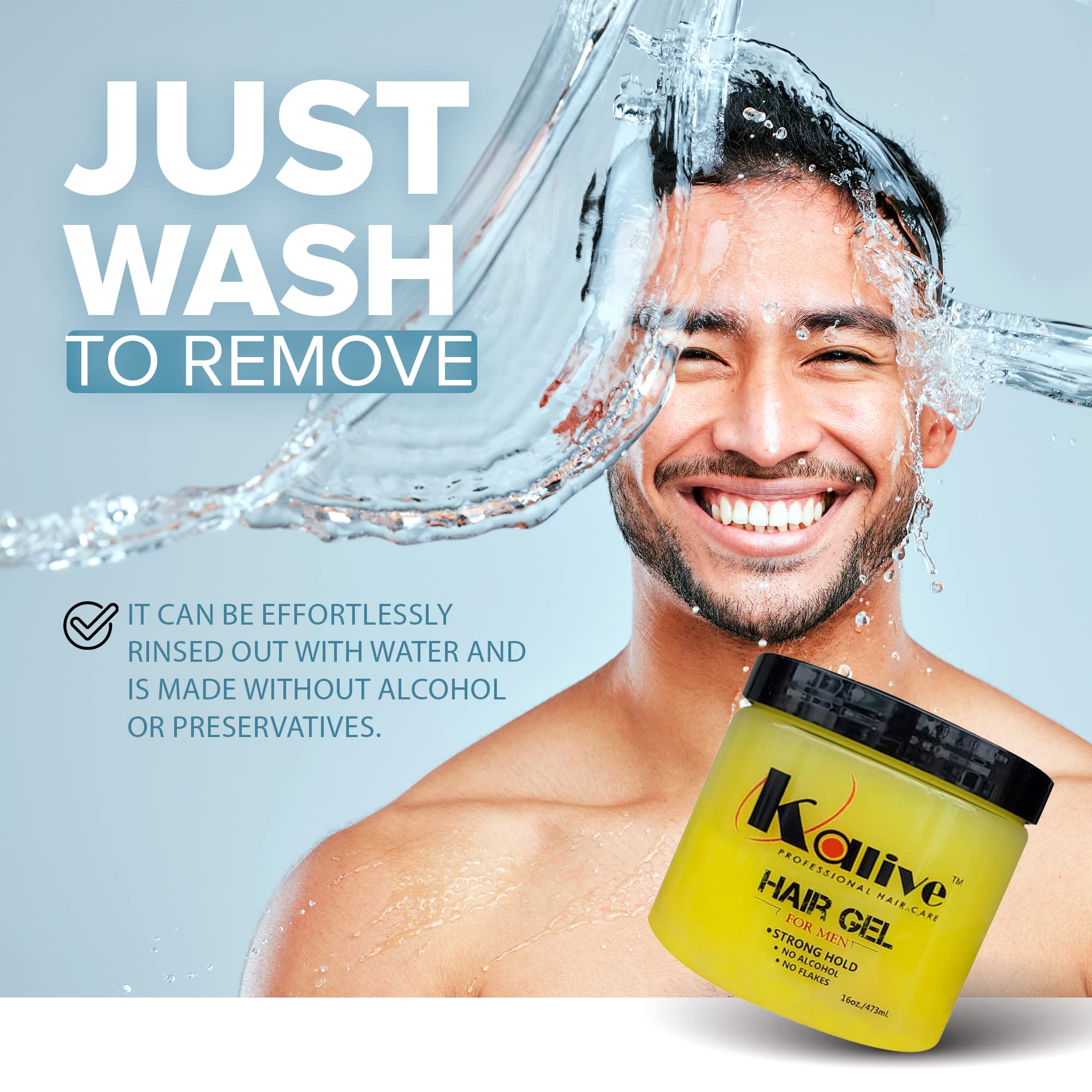 KALIVE 2 STYLE no-flake formula signals clean, reliable styling.