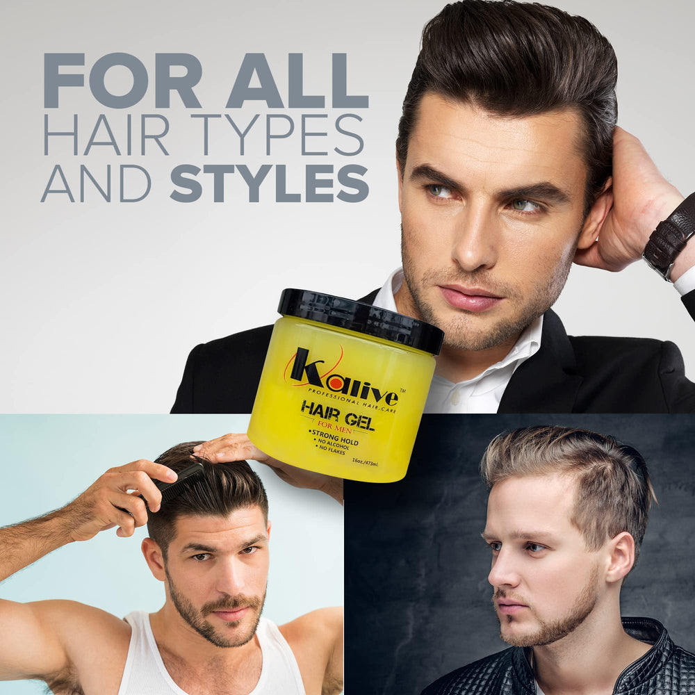 KALIVE 2 STYLE bottle shows strong hold and light shine for crisp looks.
