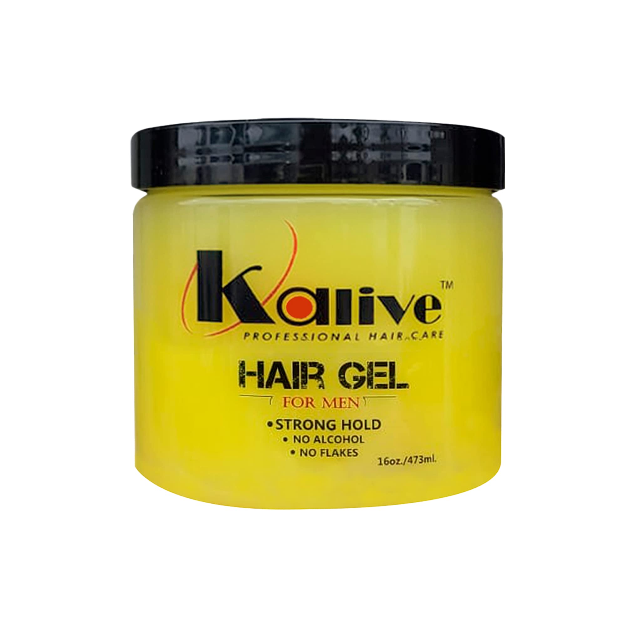 KALIVE 2 STYLE men's hair gel bottle delivering strong hold for all-day style.