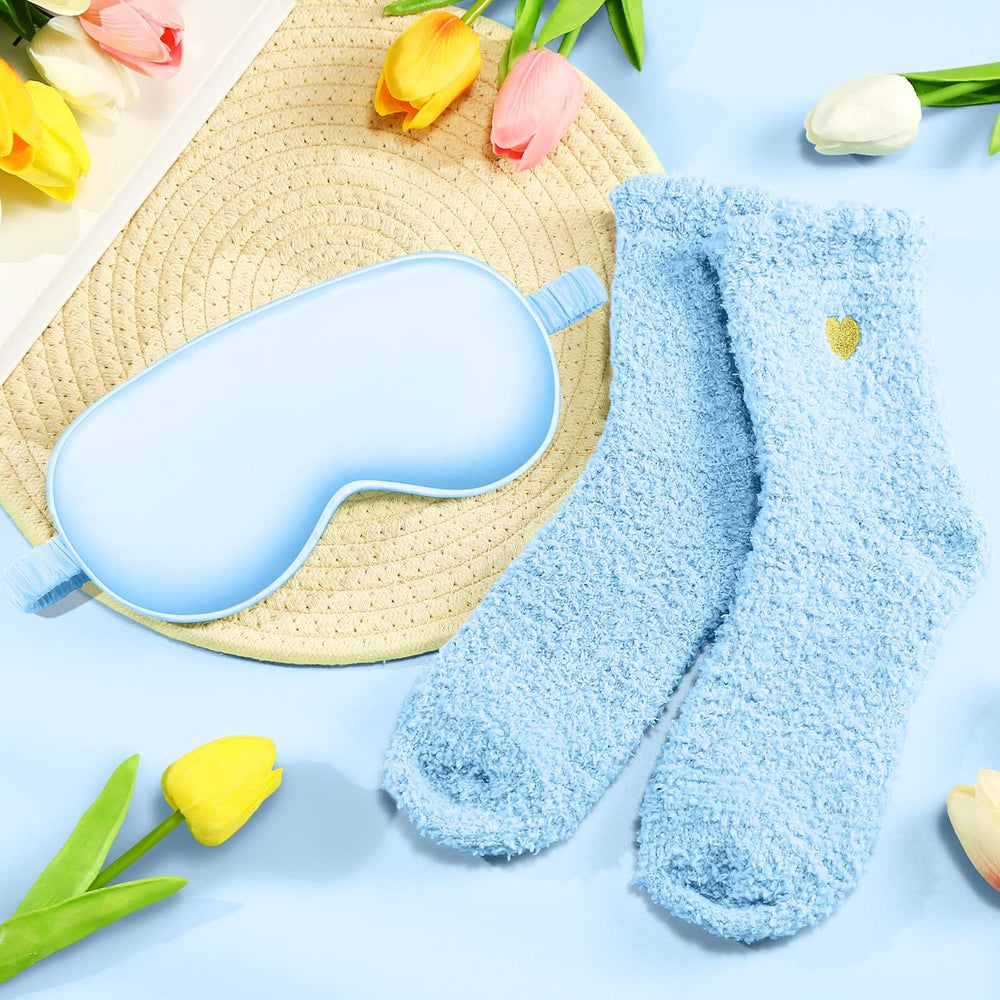 Kalokey silk eye mask blue—comfortable, block-out design for restful sleep rituals.