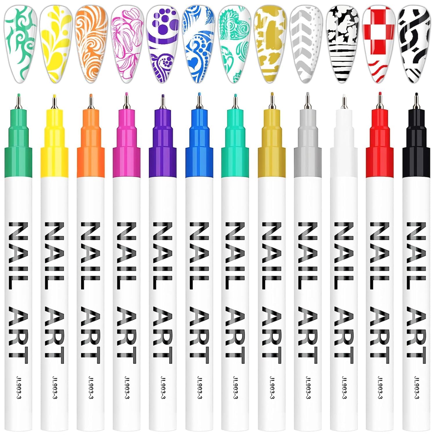 Kalolary 12-color set cap on for safe storage and drying prevention