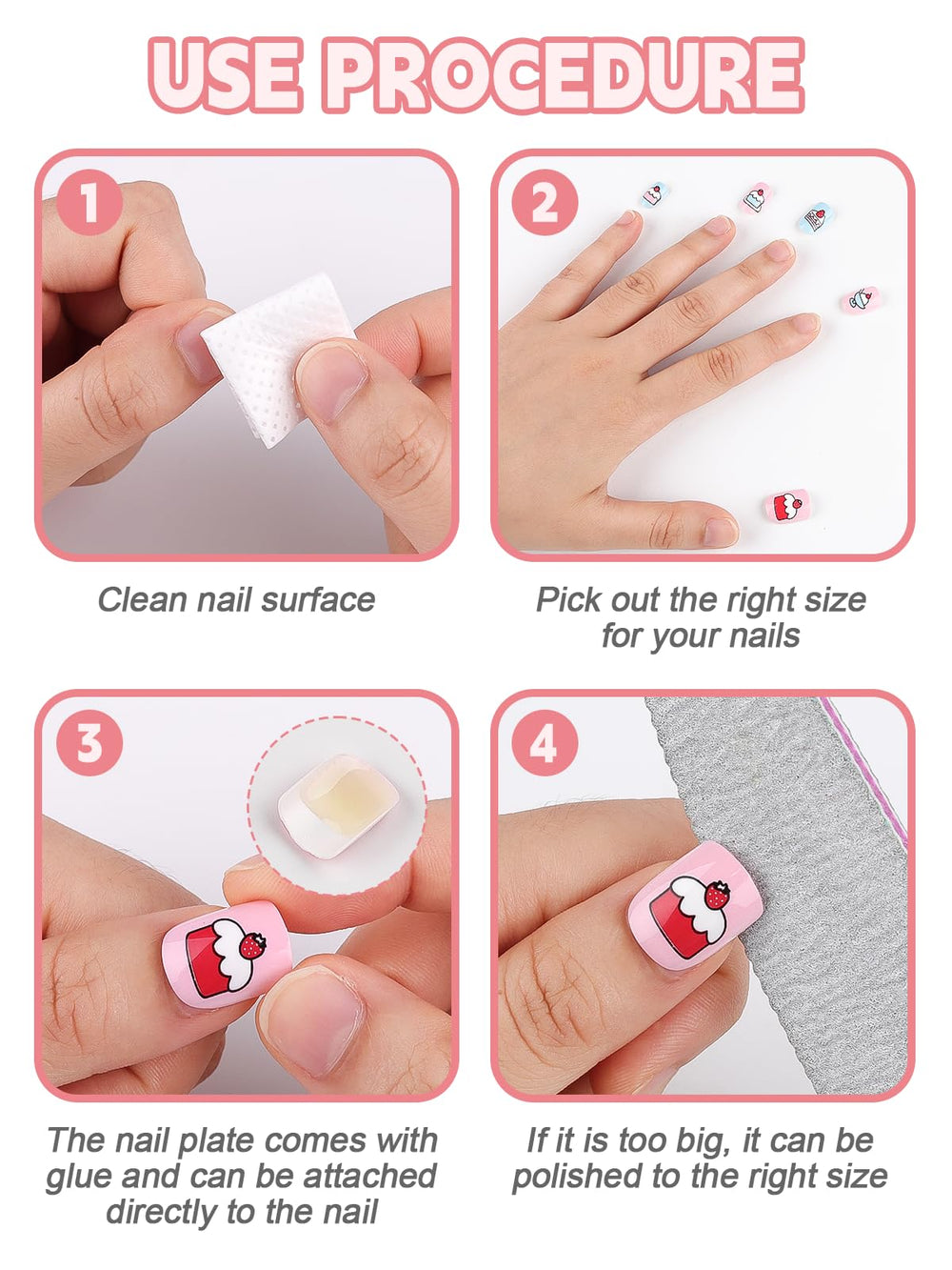 Kalolary nails are suitable for DIY at home or professional salons for small hands.