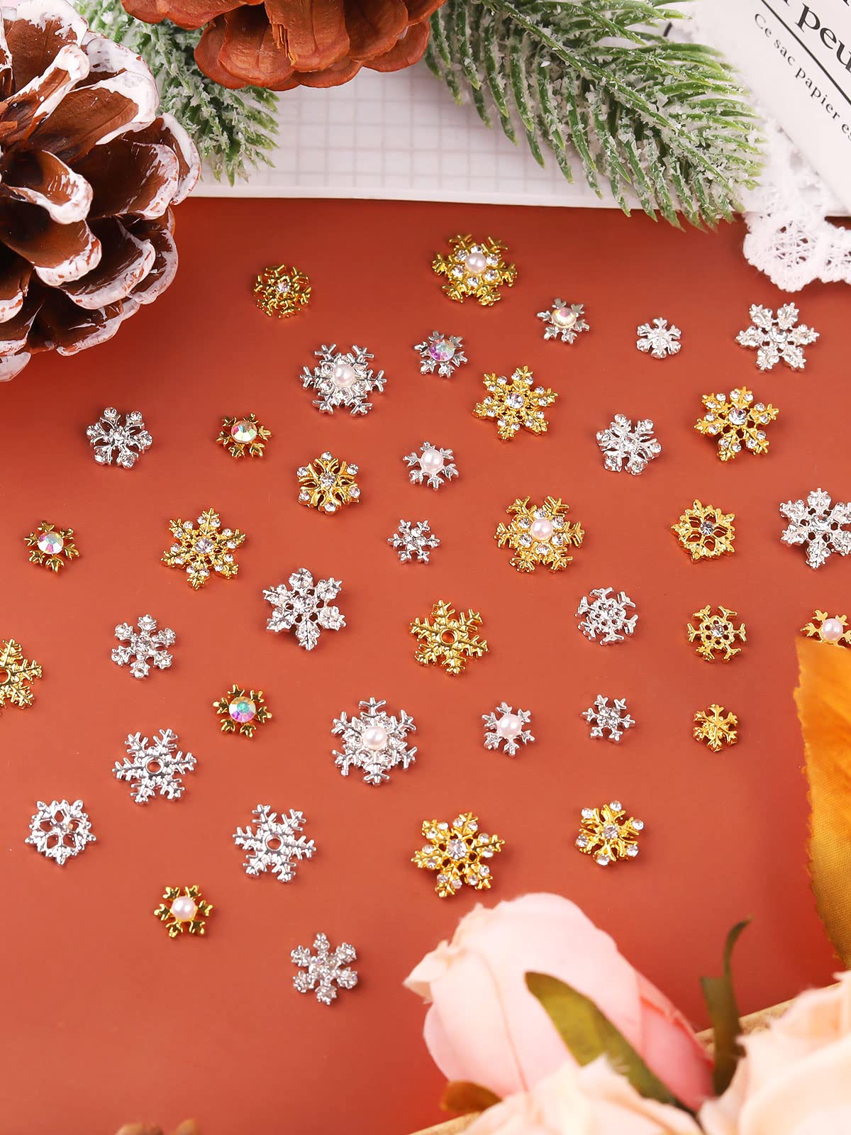 Kalolary gift-pack snowflake charms makes a thoughtful present for nail art lovers