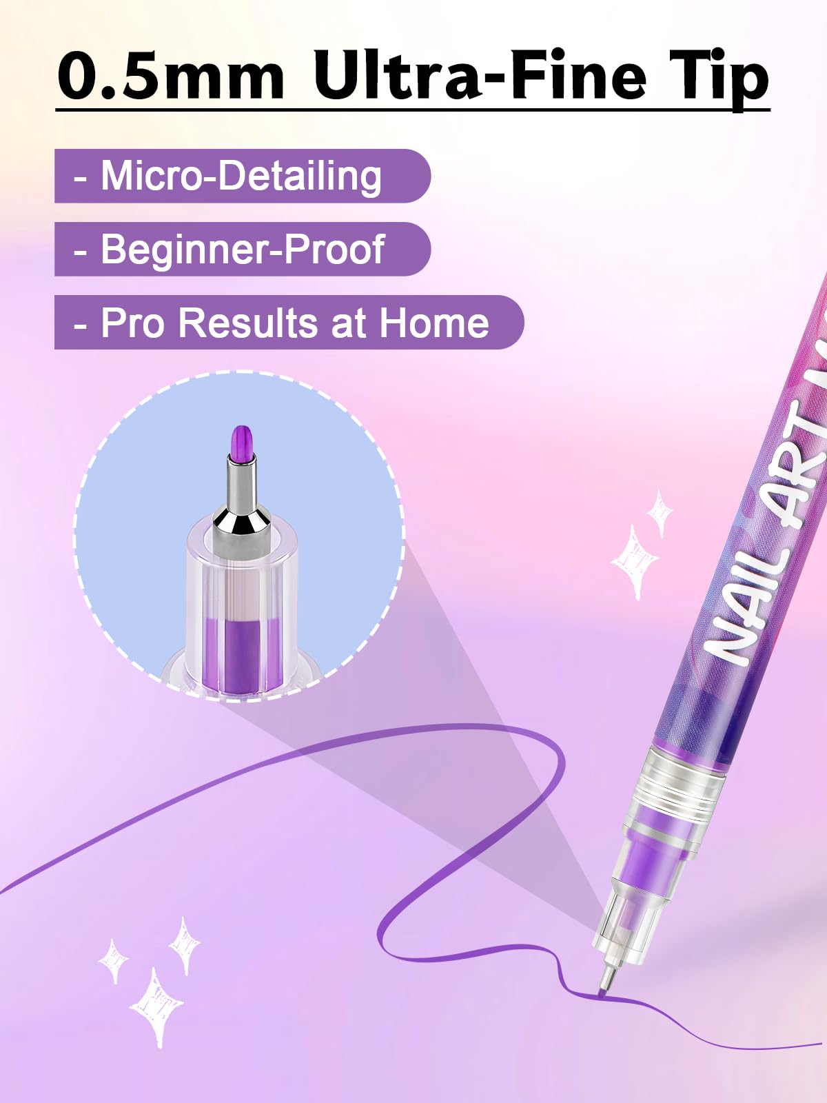 Kalolary nail art pens color swatches highlight bold pigments ideal for patterns.