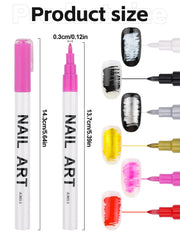 Kalolary nail art pens ink close-up shows vibrant pigment flow