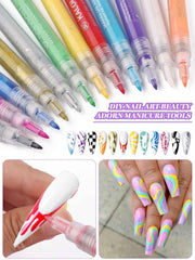 Kalolary nail art pens set packaging ideal for gifting and salon use