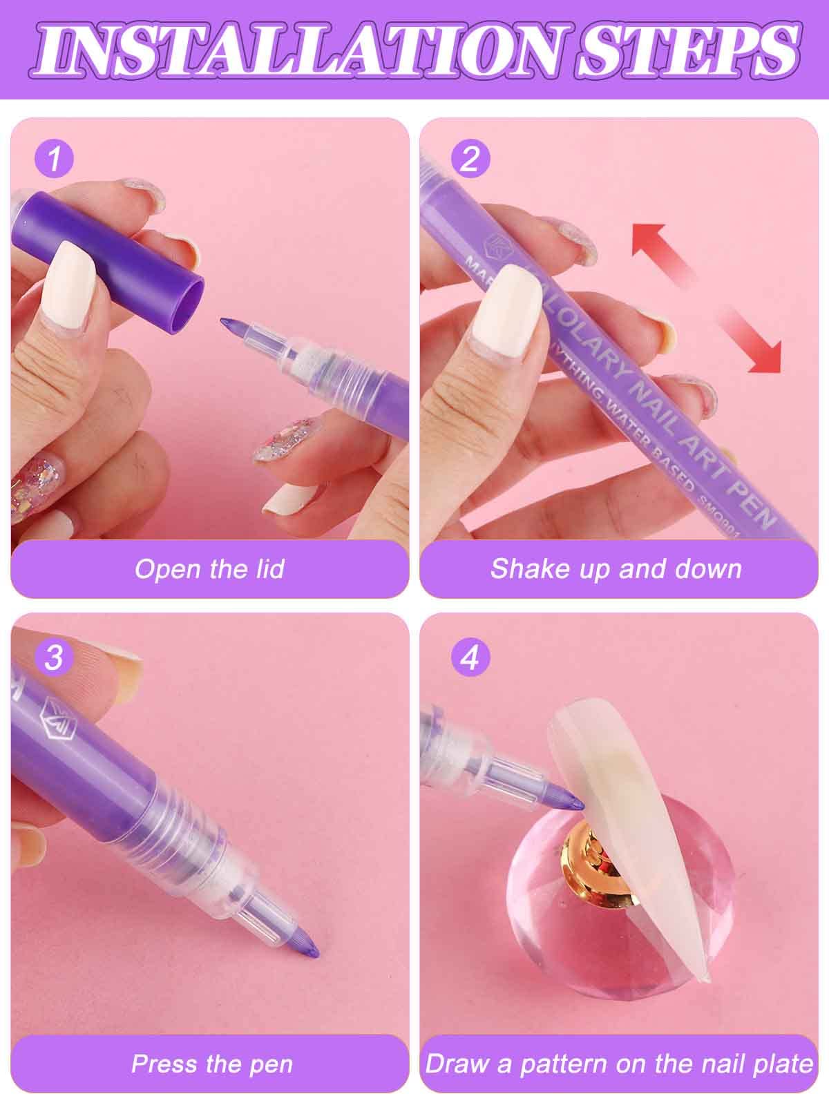Kalolary nail art pens used in professional salon workflow
