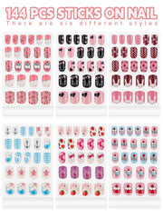 Kalolary pre-glued nails provide mess-free, quick application for busy mornings.