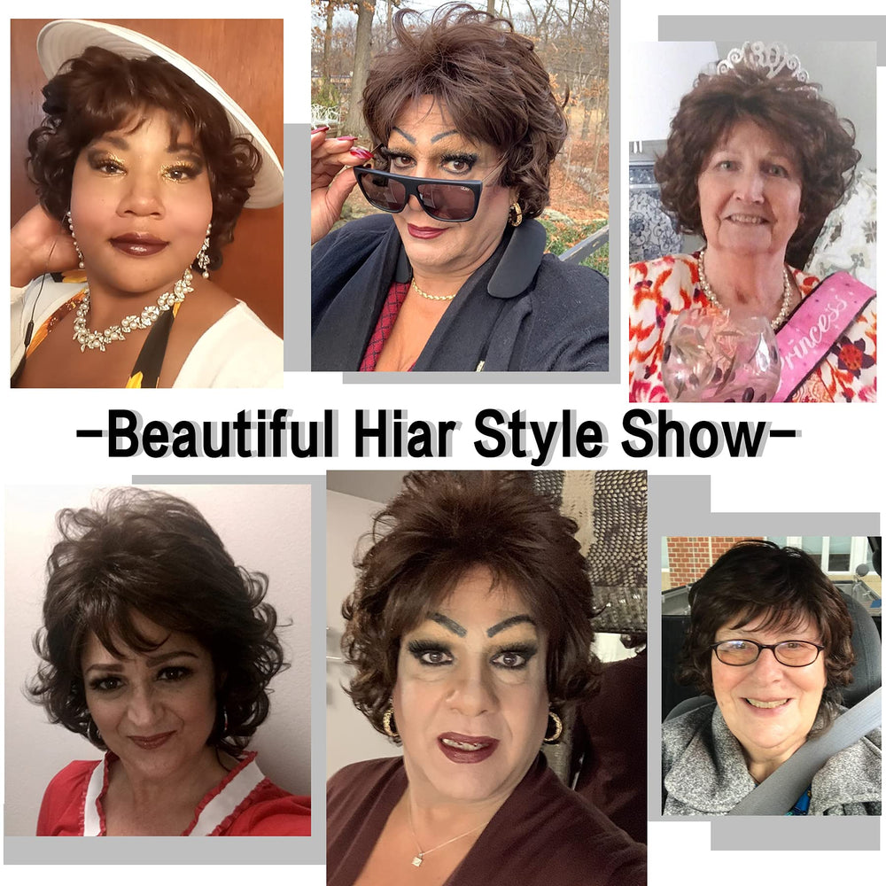 Kalyss dark brown wig cap closeup shows secure fit and comfortable everyday wear