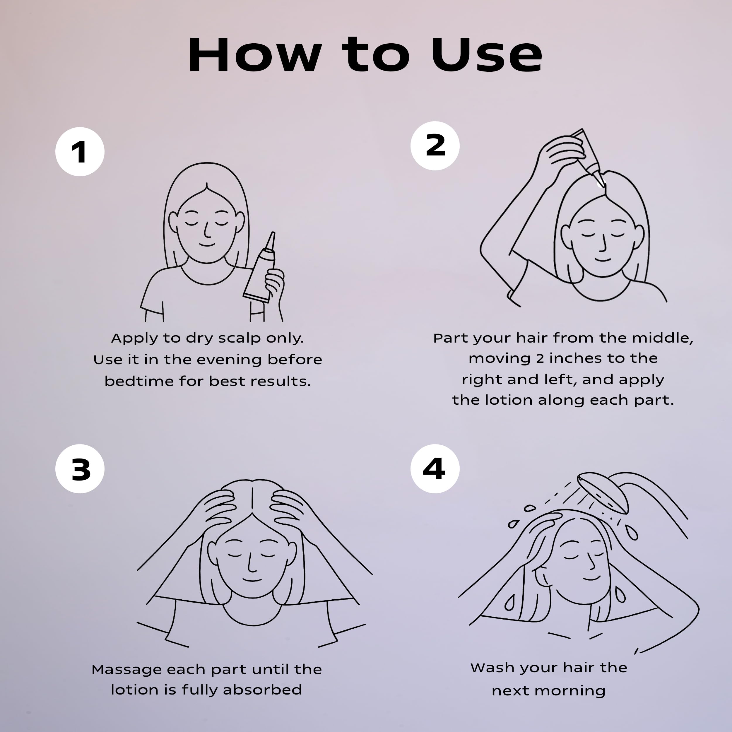 KAMEDIS Scalp Moisturizer Lotion application tip shows easy, mess-free night routine.