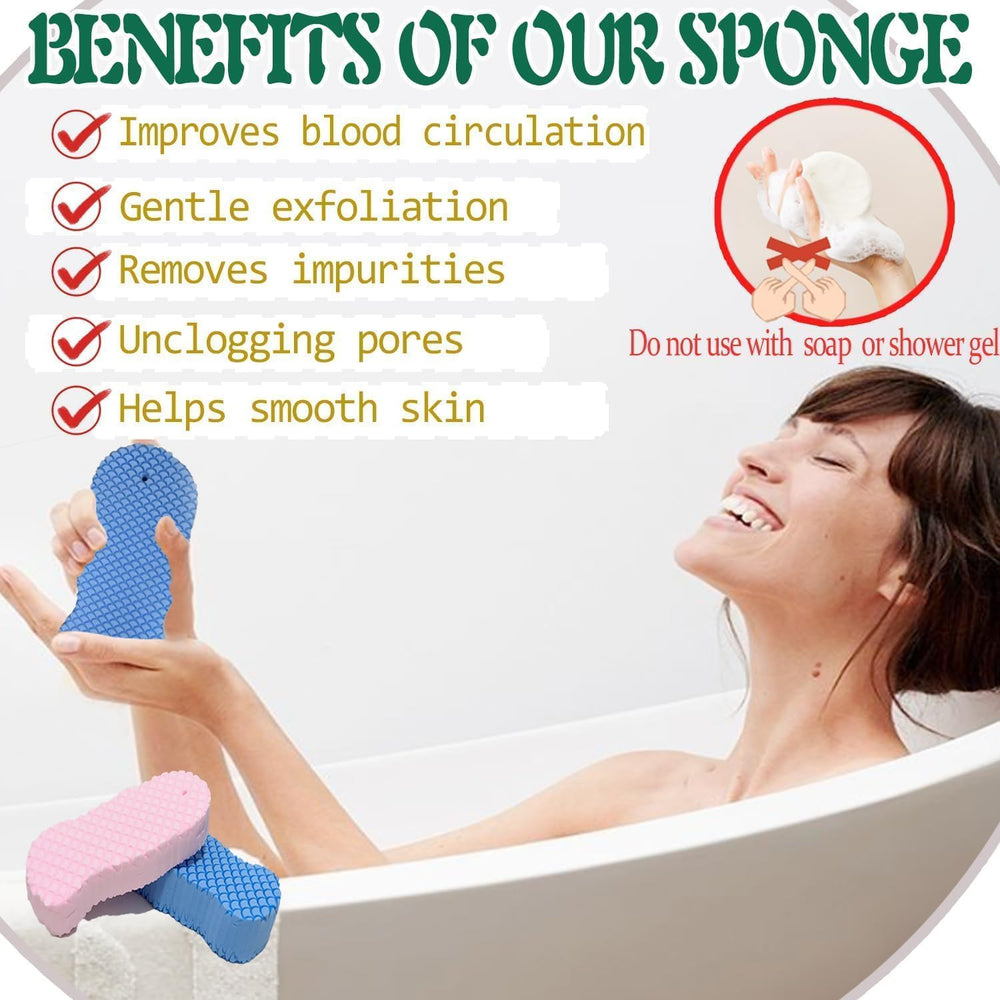 Kaminii 3pcs exfoliating body scrubber textured surface detail supporting deep but non-irritating cleaning.